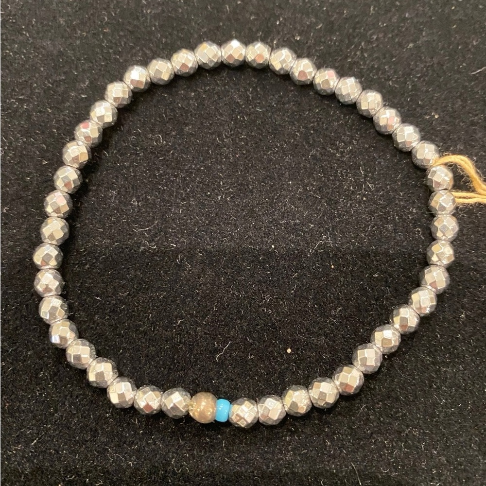 Pansy Day Hematite Bracelet